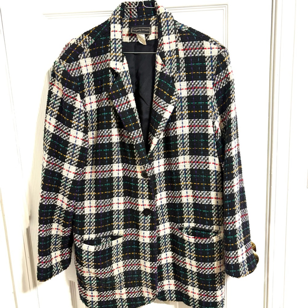 Chic Plaid Women's Blazer